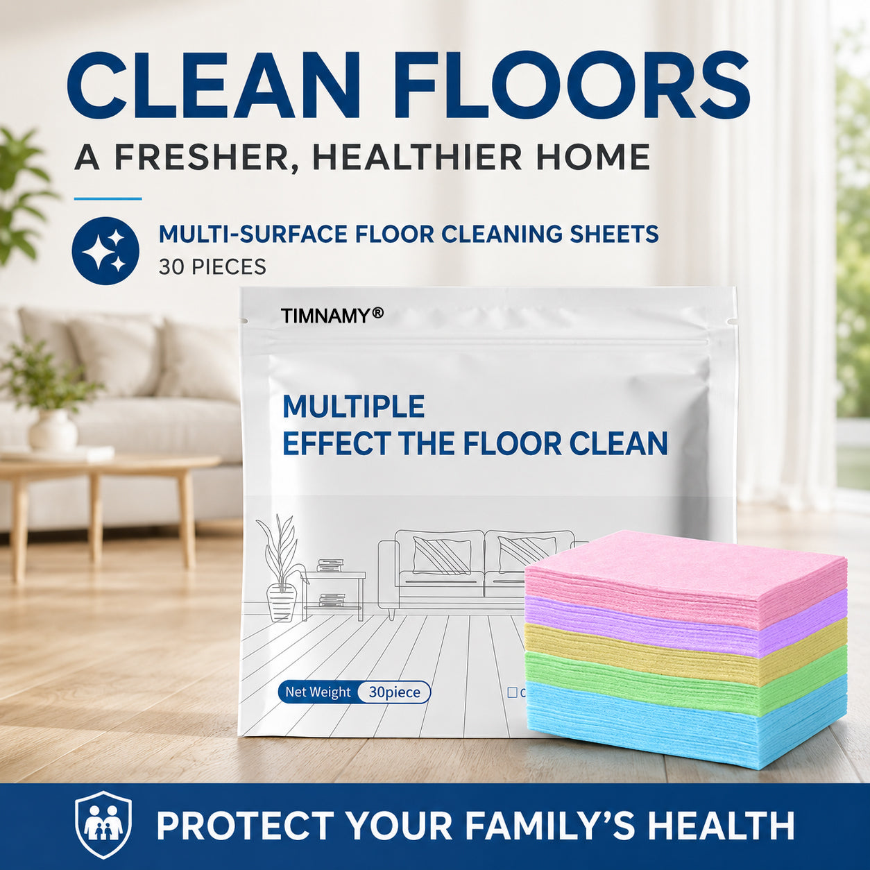 🫧 TIMNAMY® 3-in-1 Eco-Friendly Dissolvable Floor Cleaner | Antibacterial, Deodorizing & Long-Lasting Freshness 🧹