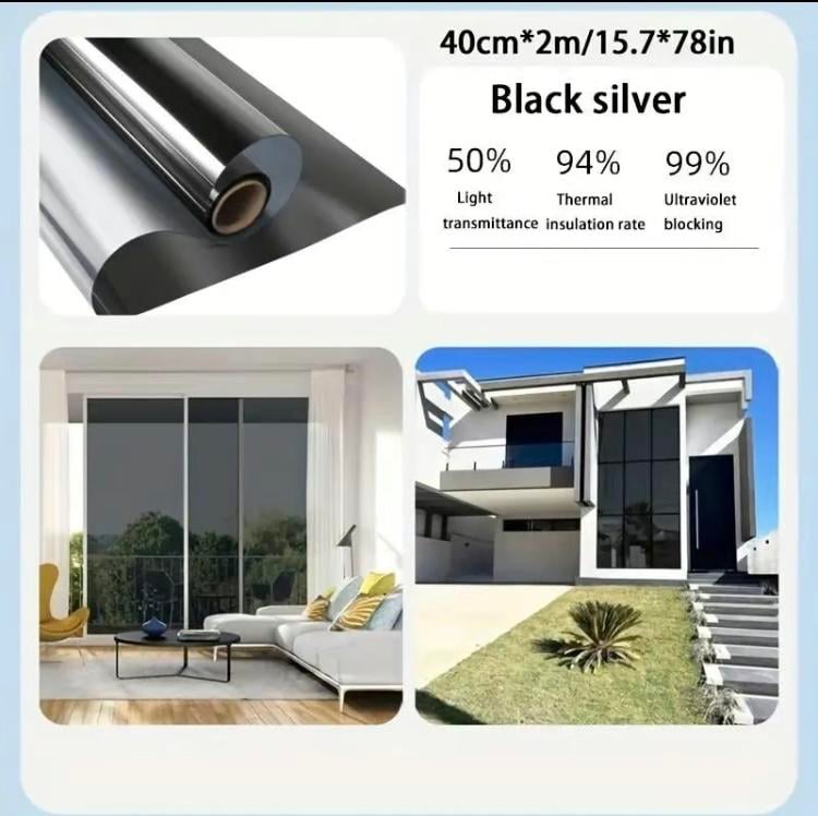 🔥 50% OFF Today — Healrize® Reflective Window Privacy Film | Daytime Mirror Window Tint for Heat Control, UV Protection, Home, Office & Car Glass🏠🪟1