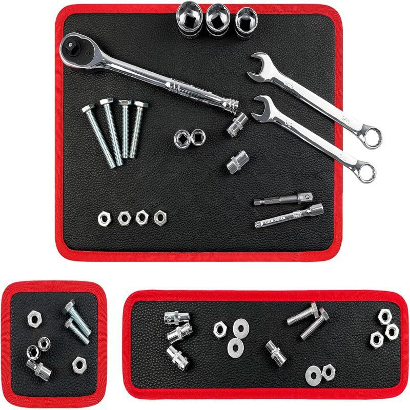 🛠️ Healrize® Flexible Magnetic Tool Mat & Tray Holder | Heavy-Duty Magnetic Parts Organizer for Screws, Bolts, Wrenches, Auto Repair & Garage Work🧲1
