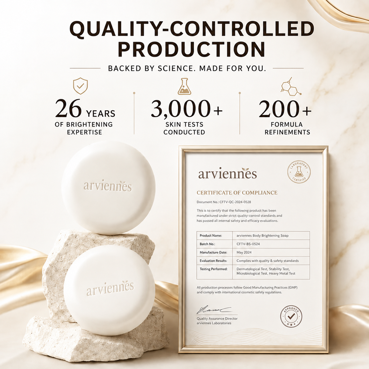 🚿 Healrize® 3D Niacinamide & Alpha-Arbutin Brightening Beauty Soap – Face & Body Cleansing Bar for Dull, Uneven-Looking Skin