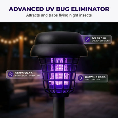 Last Day 49%OFF🔥 Healrize® Solar Mosquito Zapper Light | 2-in-1 UV Bug Zapper & Outdoor LED Garden Stake Light for Patio, Yard, Camping & Backyard🌙1