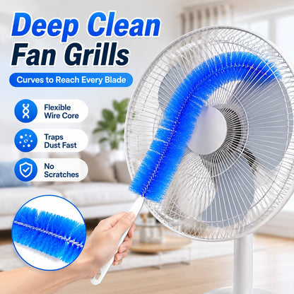 Bendable Fan Cleaning Brush – Reusable Microfiber Duster for Fans&Curtain