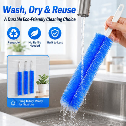 Bendable Fan Cleaning Brush – Reusable Microfiber Duster for Fans&Curtain