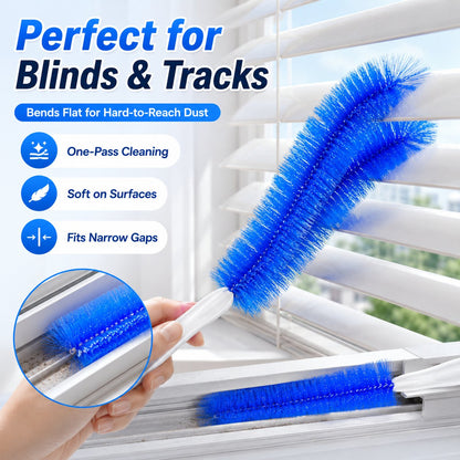 Bendable Fan Cleaning Brush – Reusable Microfiber Duster for Fans&Curtain