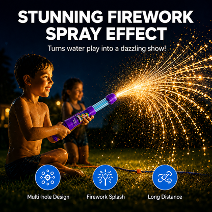 🥳 2026 HOT SALE💞70K+ SOLD! · 58% OFF! TIMNAMY® Pull-Out Firework Water Gun Toy 🎆💦 Fun Splash Water Blaster for Pool, Beach, Bath & Garden💦2