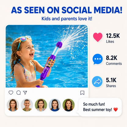 🥳 2026 HOT SALE💞70K+ SOLD! · 58% OFF! TIMNAMY® Pull-Out Firework Water Gun Toy 🎆💦 Fun Splash Water Blaster for Pool, Beach, Bath & Garden💦2