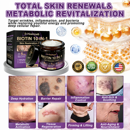 Made and Shipped from USA ✨𝐇e𝐚l𝐫i𝐳e® Biotin 10-in-1 Skin Restoration Cream 🍀