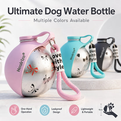 🔥 Hot Sale 50% OFF — Healrize® 304 Stainless Steel Pet Water Bottle | Leak-Proof Travel Dog & Cat Water Bottle for Walking, Hiking, Park Days & Outdoor Adventures🐾2