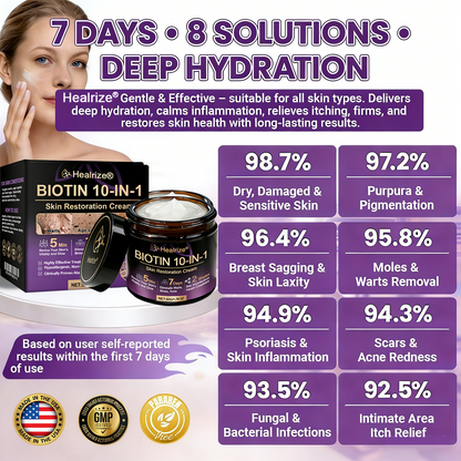 Made and Shipped from USA ✨𝐇e𝐚l𝐫i𝐳e® Biotin 10-in-1 Skin Restoration Cream 🍀