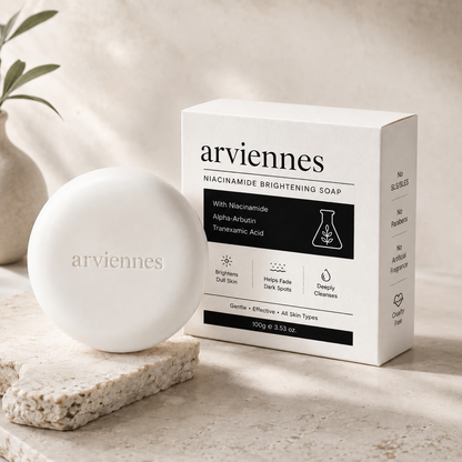 🚿 Healrize® 3D Niacinamide & Alpha-Arbutin Brightening Beauty Soap – Face & Body Cleansing Bar for Dull, Uneven-Looking Skin
