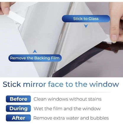 🔥 50% OFF Today — Healrize® Reflective Window Privacy Film | Daytime Mirror Window Tint for Heat Control, UV Protection, Home, Office & Car Glass🏠🪟1