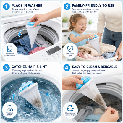 🧺 50% OFF Today — Healrize® Pet Hair Laundry Catcher Bag | Reusable Washer Hair Filter for Dog & Cat Hair, Lint & Laundry Debris 🧼2