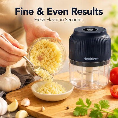 🔥 60K+ Sold |  Healrize® Mini Electric Food Chopper | One-Press Garlic, Onion, Veggie & Herb Chopper for Fast Kitchen Prep 🥕🧄3