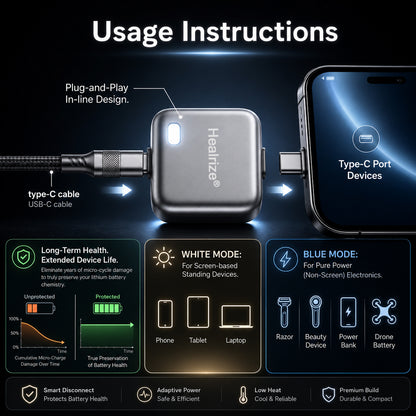 🔋 49% OFF Today — Healrize® 140W Auto-Disconnect Battery Guard Charger | USB-C GaN Fast Charger for Phones, Tablets, Laptops & Gaming Handhelds⚡2