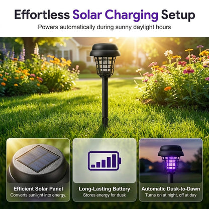 Last Day 49%OFF🔥 Healrize® Solar Mosquito Zapper Light | 2-in-1 UV Bug Zapper & Outdoor LED Garden Stake Light for Patio, Yard, Camping & Backyard🌙1