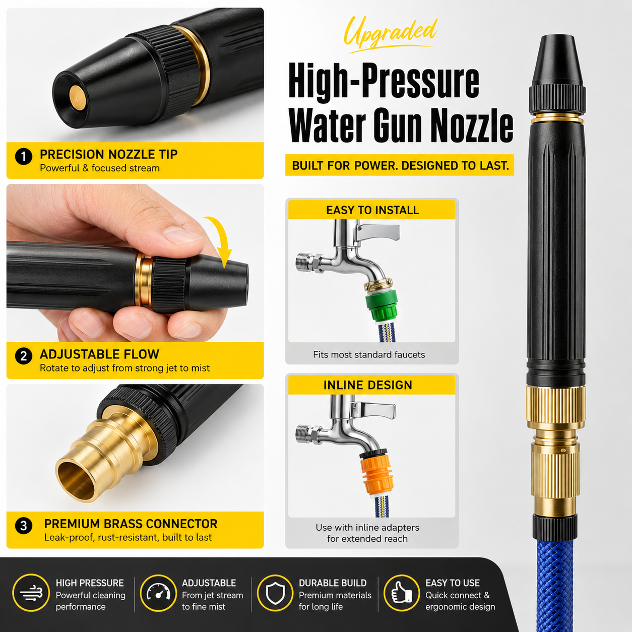 🚗LAST DAY 50% OFF TIMNAMY®Powerful High-Pressure Home Car Wash & Garden Sprayer✨✨1