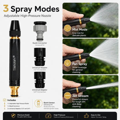🚗LAST DAY 50% OFF TIMNAMY®Powerful High-Pressure Home Car Wash & Garden Sprayer✨✨1