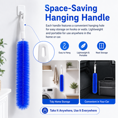 Bendable Fan Cleaning Brush – Reusable Microfiber Duster for Fans&Curtain
