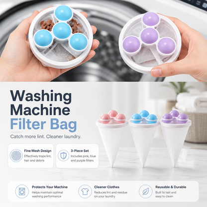 🧺 50% OFF Today — Healrize® Pet Hair Laundry Catcher Bag | Reusable Washer Hair Filter for Dog & Cat Hair, Lint & Laundry Debris 🧼2