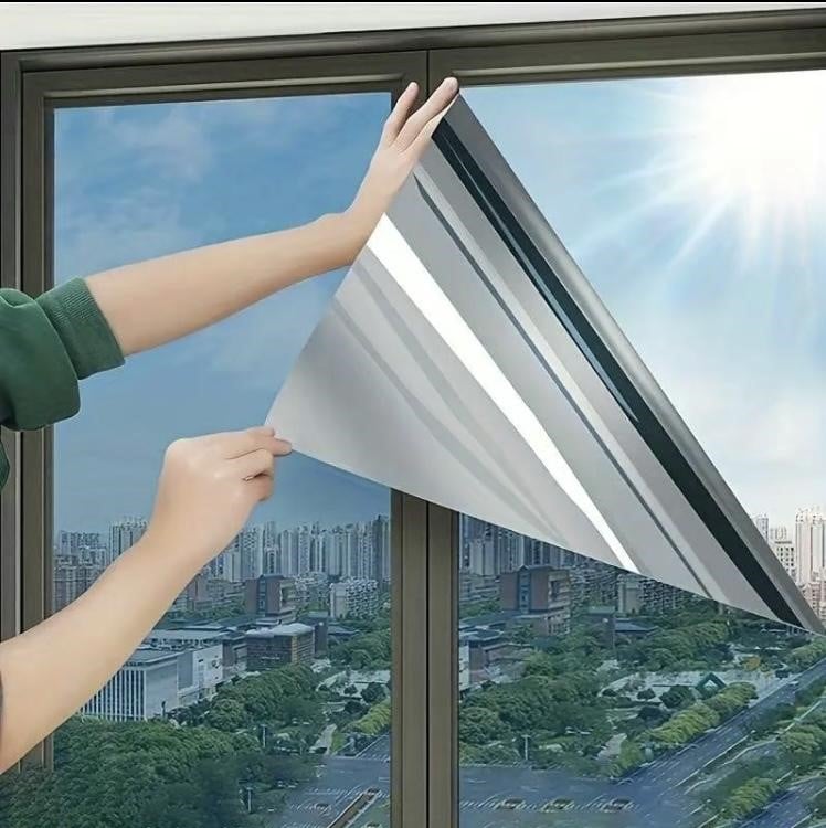 🔥 50% OFF Today — Healrize® Reflective Window Privacy Film | Daytime Mirror Window Tint for Heat Control, UV Protection, Home, Office & Car Glass🏠🪟1