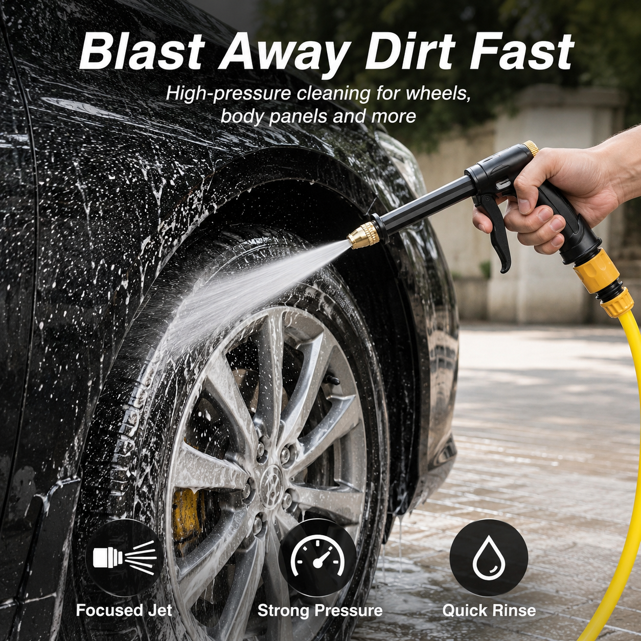 🚀 2026 New Version Upgraded TIMNAMY® Portable High-Pressure Water Sprayer | Blast Away Dirt, Mud & Grime with Ease🚗🚗3