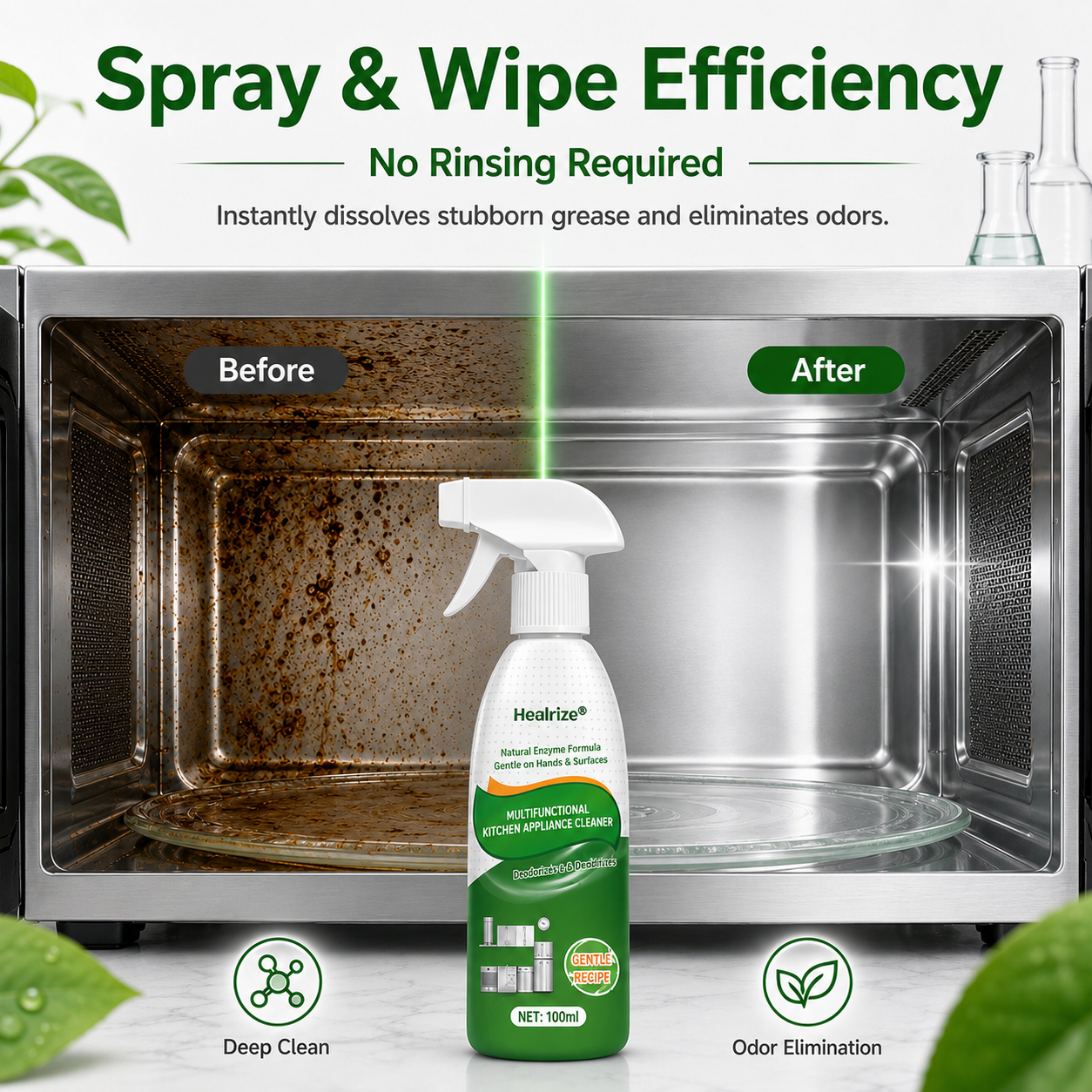 🔥 49% OFF Today — Healrize® High-Efficiency Kitchen Cleaner | Powerful Deep Cleaning Spray for Grease, Dirt & Stubborn Stains🎉2
