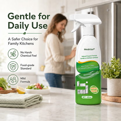 🔥 49% OFF Today — Healrize® High-Efficiency Kitchen Cleaner | Powerful Deep Cleaning Spray for Grease, Dirt & Stubborn Stains🎉2