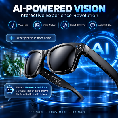 🤖Healrize®Smart AI Translation Camera Bluetooth Glasses👓—8 MP Pixels, 160+ Languages, Real-Time Translation