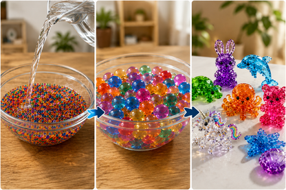 🏆 Healrize® Mystery Shape Water Beads – Magic Growing Crystal Creatures Kit for Creative Water Play, Science Discovery & Family Fun