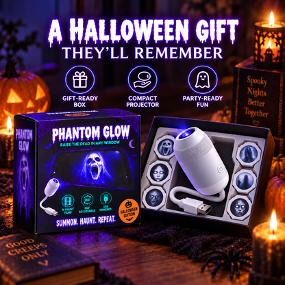 🎃 👻 Healrize®Haunt Glow Halloween Window Projector-360° Adjustable Stand for Home Decor 🎃
