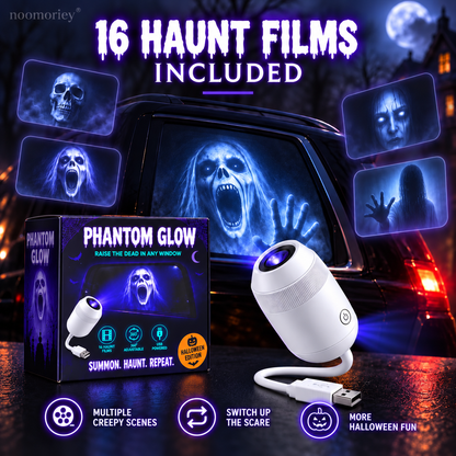 🎃 👻 Healrize®Haunt Glow Halloween Window Projector-360° Adjustable Stand for Home Decor 🎃