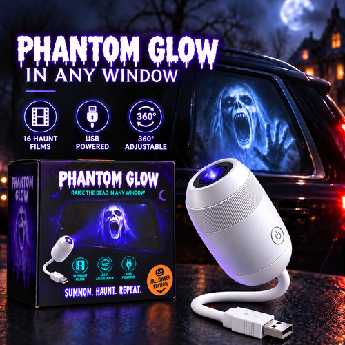 🎃 👻 Healrize®Haunt Glow Halloween Window Projector-360° Adjustable Stand for Home Decor 🎃