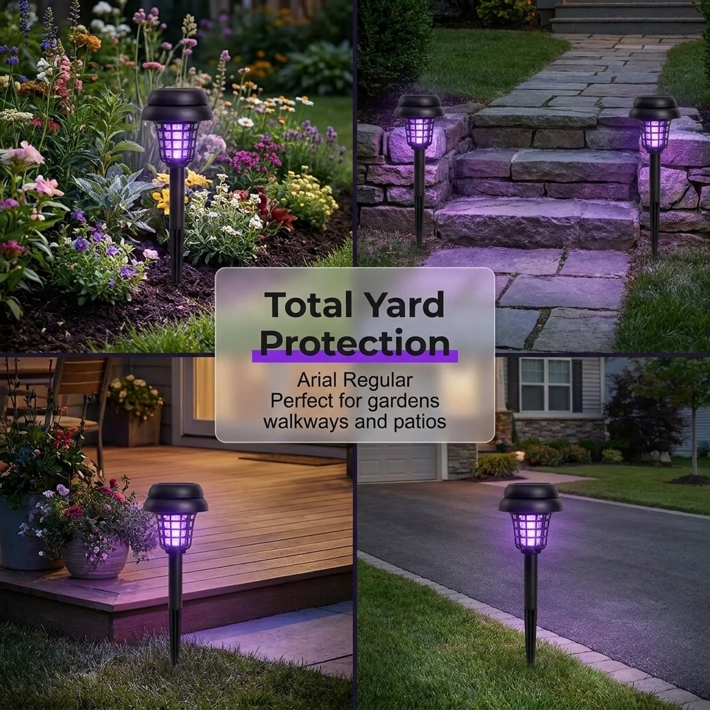 Last Day 49%OFF🔥 Healrize® Solar Mosquito Zapper Light | 2-in-1 UV Bug Zapper & Outdoor LED Garden Stake Light for Patio, Yard, Camping & Backyard🌙1