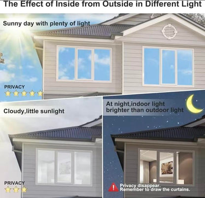 🔥 50% OFF Today — Healrize® Reflective Window Privacy Film | Daytime Mirror Window Tint for Heat Control, UV Protection, Home, Office & Car Glass🏠🪟1